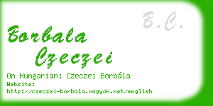 borbala czeczei business card