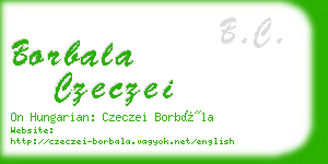 borbala czeczei business card